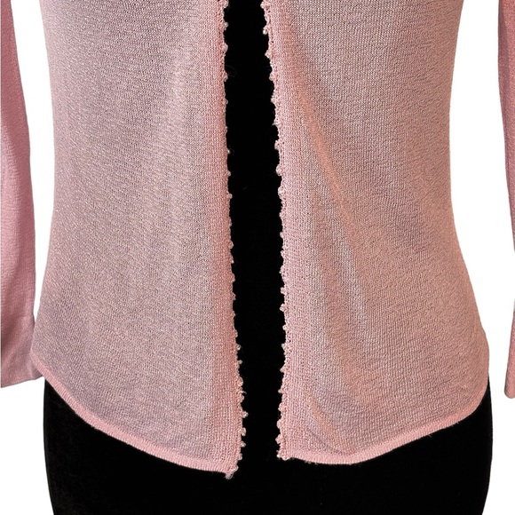 Sigrid Olsen Lilac Pink Cardigan Sweater - Picture 2 of 4